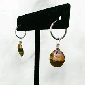Tiger's Eye Discs Artisan Earrings